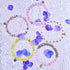 Purple Rain | Silver | Galaxy Glass Bead Bracelet